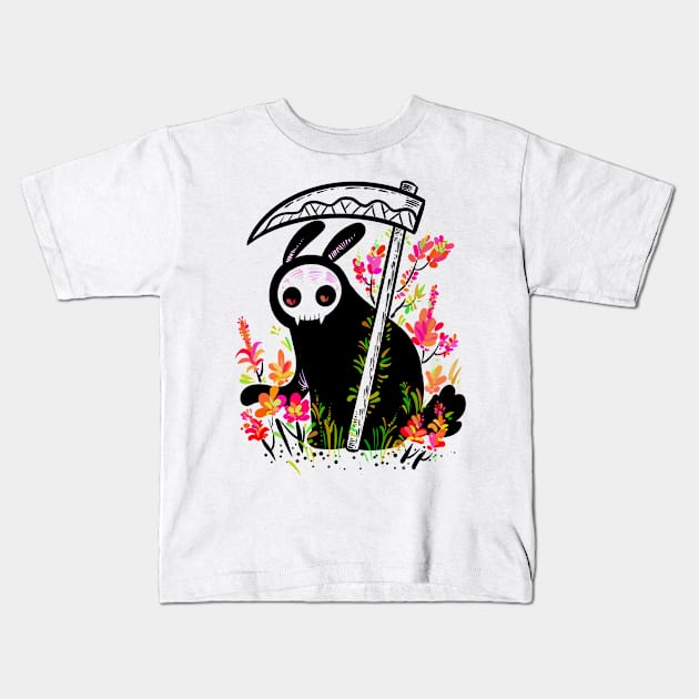 cat of death Kids T-Shirt by Draw For Fun 